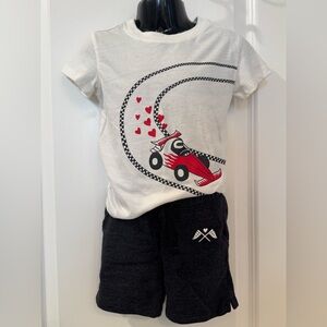Cat & Jack Valentine Racing Car T-Shirt and Shorts Set